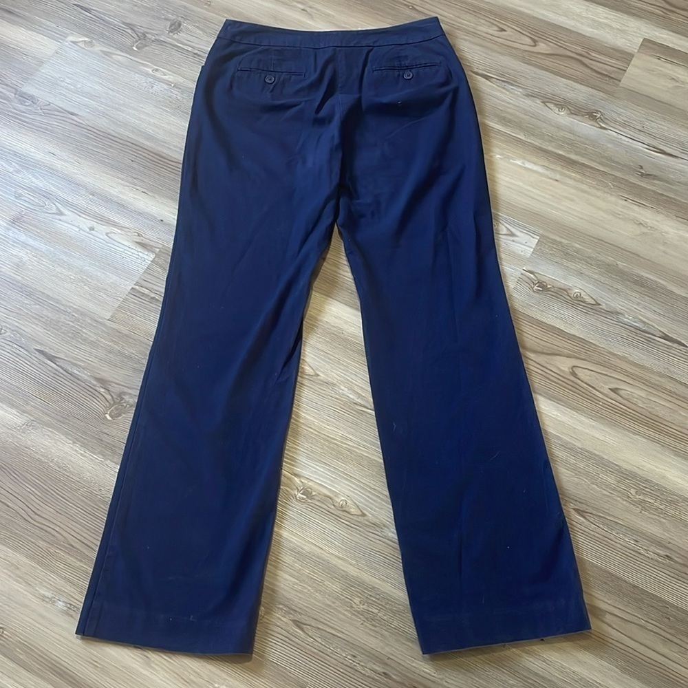 Talbots Heritage Straight Leg Chinos Pants Navy Size 6 Casual Travel Neutral - Picture 11 of 13